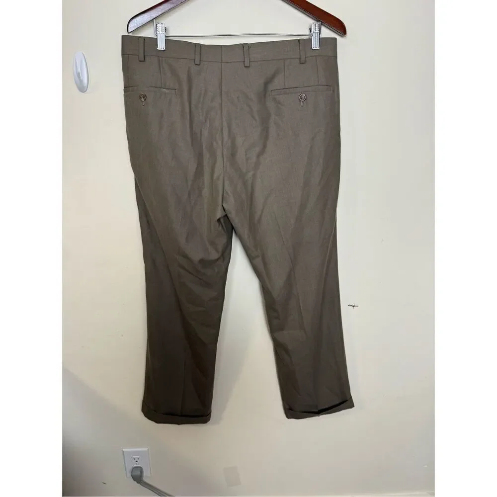 Lauren Ralph Lauren Mens  Brown Wrinkle Free Dress Pants 36Wx29L